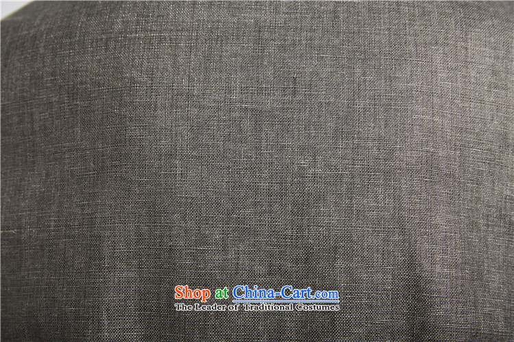 De Fudo Diligence 2015 Summer cotton linen men Tang dynasty short-sleeved traditional style seven detained on Chinese clothing dark gray XL Photo, prices, brand platters! The elections are supplied in the national character of distribution, so action, buy now enjoy more preferential! As soon as possible.