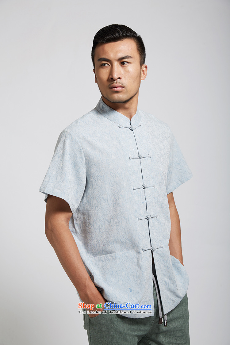 Fudo Philip de Dumping 2015 summer short-sleeve 100% Cotton Men Tang Dynasty Chinese clothing short-sleeved gray XL Photo, prices, brand platters! The elections are supplied in the national character of distribution, so action, buy now enjoy more preferential! As soon as possible.