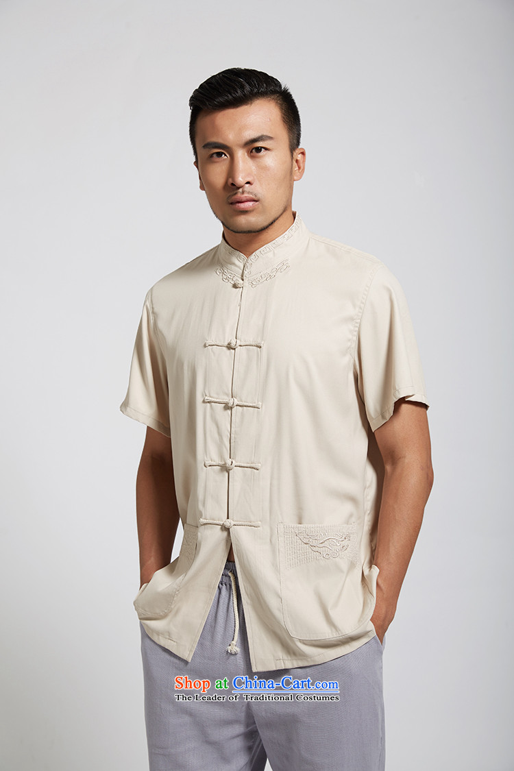 De Fudo aggression in 2015 Summer polyester men Tang Dynasty Chinese clothing short-sleeved shirt with tie Chinese in ROM older men Yellow XL Photo, prices, brand platters! The elections are supplied in the national character of distribution, so action, buy now enjoy more preferential! As soon as possible.