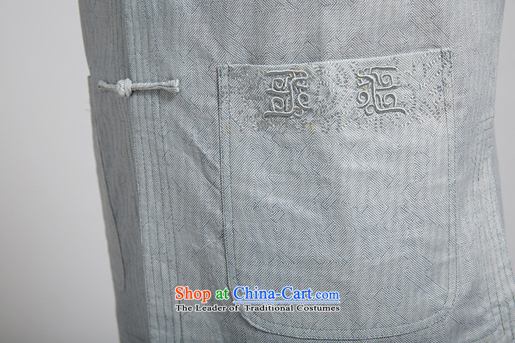 Fudo daughter and de 2015 Summer linen men Tang dynasty short-sleeved Chinese clothing China wind light blue XXXL picture, prices, brand platters! The elections are supplied in the national character of distribution, so action, buy now enjoy more preferential! As soon as possible.