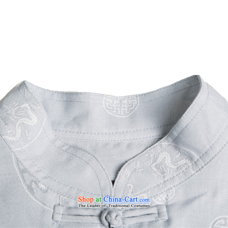 Kyung-ho Tang Dynasty Chinese Disc covered by withholding washable linen half of elderly sleeveless shirt, man summer pure short-sleeve kit m White XXL, Kyung-ho (JOE HOHAM covering) , , , shopping on the Internet