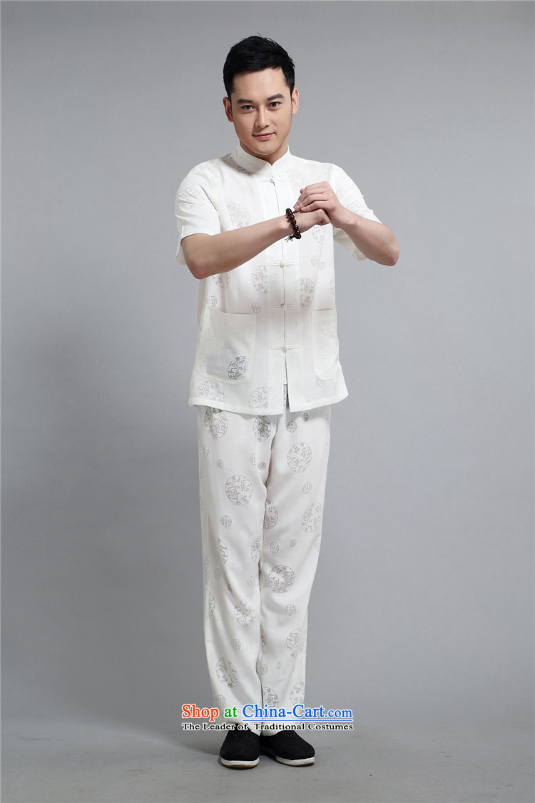 Kyung-ho, the elderly in the new covered by the summer of Tang Dynasty men linen tunic suit China wind linen short-sleeved national costumes white L picture, prices, brand platters! The elections are supplied in the national character of distribution, so action, buy now enjoy more preferential! As soon as possible.