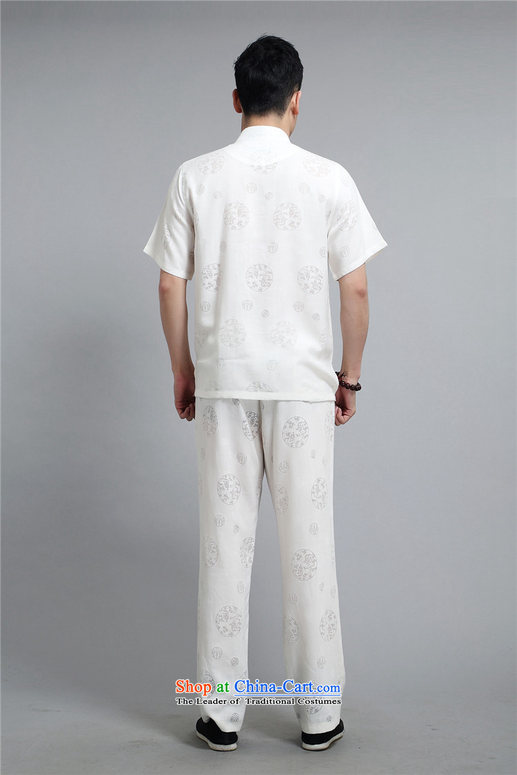 Kyung-ho, the elderly in the new covered by the summer of Tang Dynasty men linen tunic suit China wind linen short-sleeved national costumes white L picture, prices, brand platters! The elections are supplied in the national character of distribution, so action, buy now enjoy more preferential! As soon as possible.