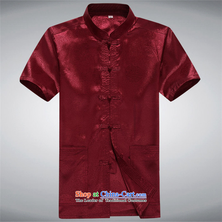 Beijing Summer Europe men short-sleeved Tang Dynasty Han-short-sleeved Tang Tang dynasty in older men short-sleeved Tang Dynasty New Red S picture, prices, brand platters! The elections are supplied in the national character of distribution, so action, buy now enjoy more preferential! As soon as possible.