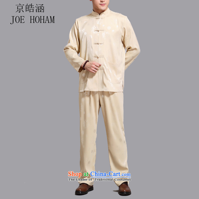 Kyung-ho covered by middle-aged men long-sleeved summer Tang dynasty shirt that elderly father grandpa load from hot collar long-sleeved Kit Gold , L, Putin (JOE HOHAM covered by Ho) , , , shopping on the Internet