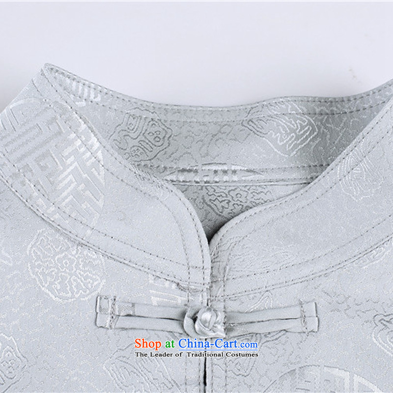 Kyung-ho covered by men Tang Dynasty Package short-sleeved of older persons in the Men's Shirt pants grandpa summer father blouses light gray , L, Kyung-ho (JOE HOHAM covering) , , , shopping on the Internet