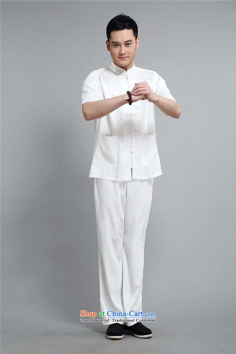 Kyung-ho Tang dynasty summer covered by male China wind short-sleeved T-shirt shirt that elderly father Han-morning practice replacing packaged XXXL white picture, prices, brand platters! The elections are supplied in the national character of distribution, so action, buy now enjoy more preferential! As soon as possible.