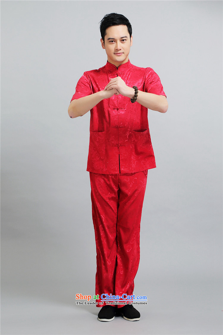 Kyung-ho covered by a new summer, older men Tang dynasty jogs short-sleeved clothing tai chi exercise clothing father grandfather red L picture, prices, brand platters! The elections are supplied in the national character of distribution, so action, buy now enjoy more preferential! As soon as possible.