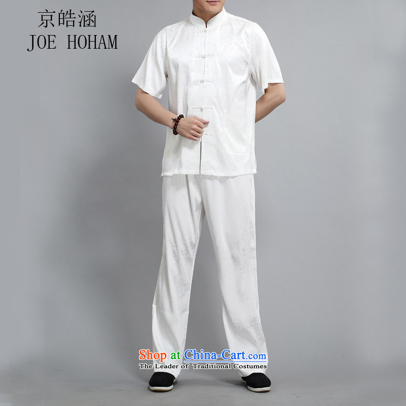 Kyung-ho, Tang dynasty older Short-Sleeve Men national casual shirt summer father kit XXL, Kyung-ho covered by white (JOE HOHAM) , , , shopping on the Internet