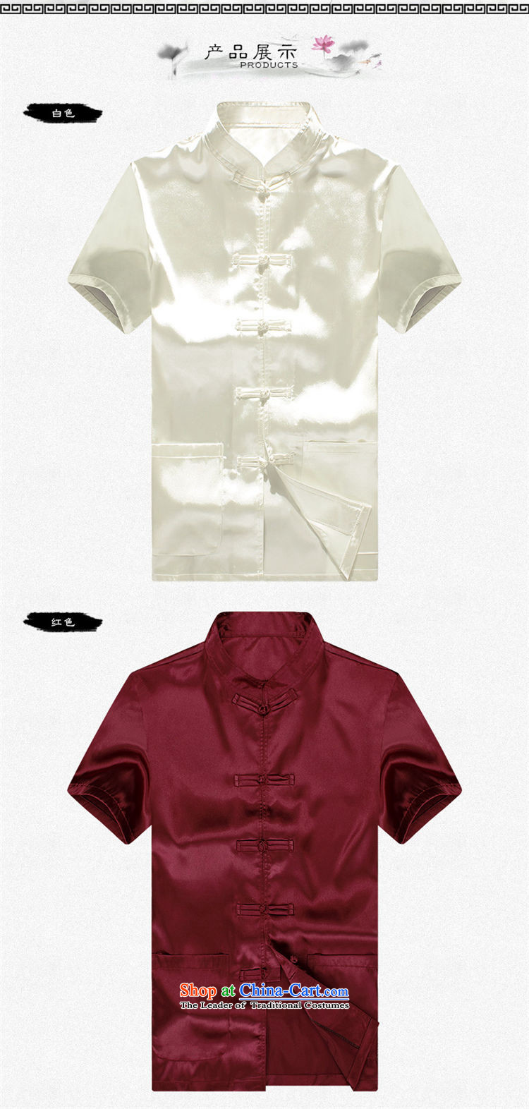 The 2015 summer, pickup men Tang Dynasty Package summer short-sleeved emulation silk of older persons in the elderly men's father and grandfather Tang dynasty China wind summer red 175 pictures, prices, brand platters! The elections are supplied in the national character of distribution, so action, buy now enjoy more preferential! As soon as possible.