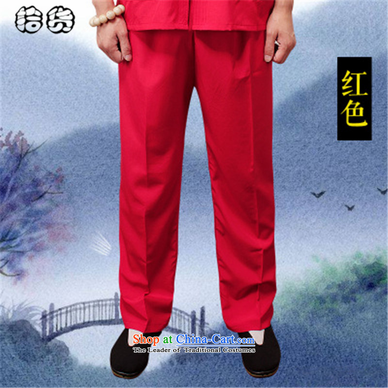 The 2015 summer pickup) older men's new book, the summer short pants older persons tai chi elastic solid color Large pant practitioners trousers beige XXL, pickup (shihuo) , , , shopping on the Internet