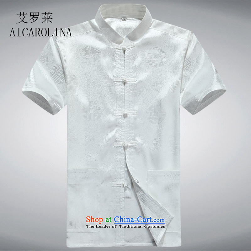 Hiv middle-aged men rollet short-sleeved Tang dynasty China wind middle-aged men short-sleeved blouses white XXXL, TANG HIV ROLLET (AICAROLINA) , , , shopping on the Internet