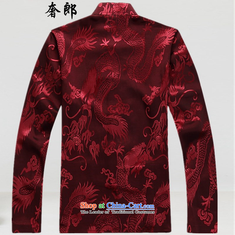 The luxury of men who fall short in long-sleeved Kit China wind of older persons in the Chinese men's clothes summer and fall of the elderly grandparents and older persons in Chinese Han-Code Red Jacket Kit M/170, luxury health , , , shopping on the Inter