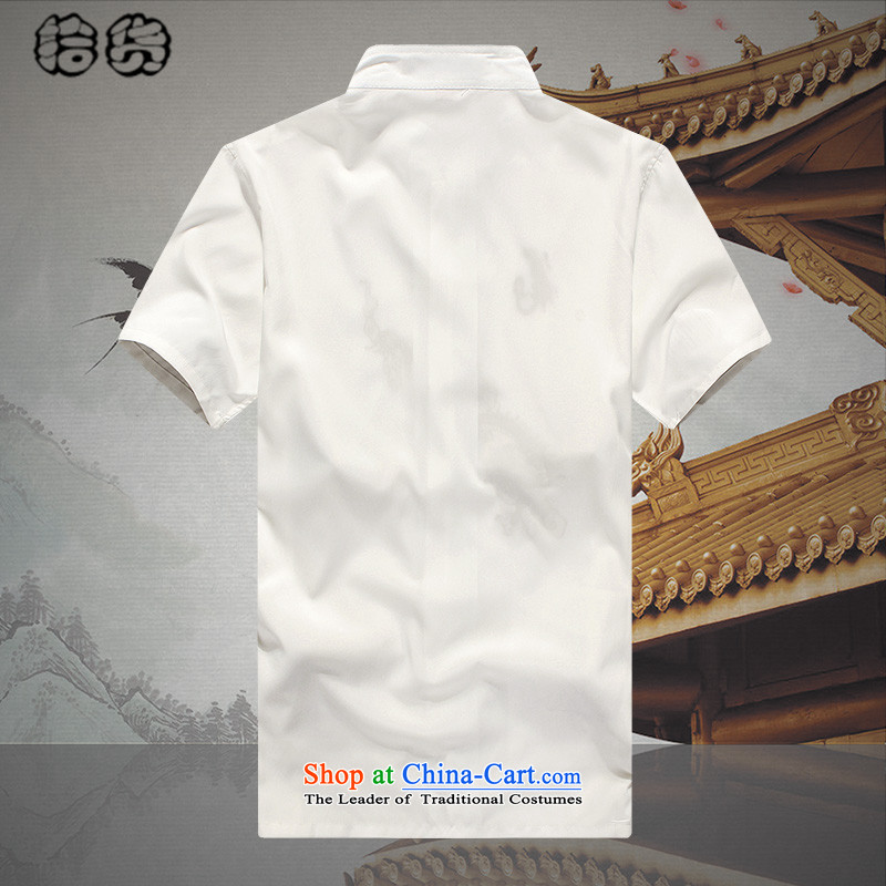 The name of the 2015 summer of the OSCE, men's short-sleeved in Tang Dynasty older summer shirt embroidery older persons summer China wind men Tang Dynasty Package for larger red 185, OSCE, lemonade (ougening) , , , shopping on the Internet