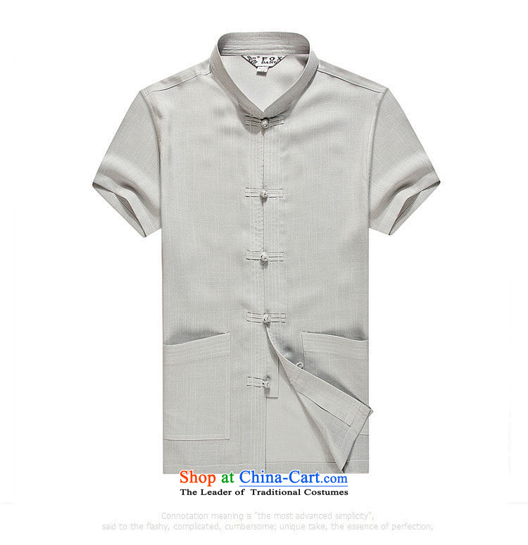 The OSCE, 2015 summer, middle-aged lemonade men Tang Dynasty Chinese shirt and solid color linen minimalist collar short-sleeved shirt cotton linen large gray blouse leisure 170 pictures, prices, brand platters! The elections are supplied in the national character of distribution, so action, buy now enjoy more preferential! As soon as possible.