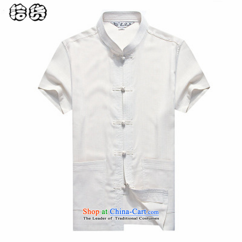The OSCE, 2015 summer, middle-aged lemonade men Tang Dynasty Chinese shirt and solid color linen minimalist collar short-sleeved shirt cotton linen large gray blouse leisure 170, OSCE, lemonade (ougening) , , , shopping on the Internet