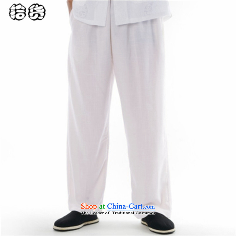 The OSCE, 2015 summer, middle-aged lemonade men casual pants larger elasticated waist belt loose linen middle-aged trousers work trousers father Tang pants Light Gray 31 euros (ougening lemonade.) , , , shopping on the Internet