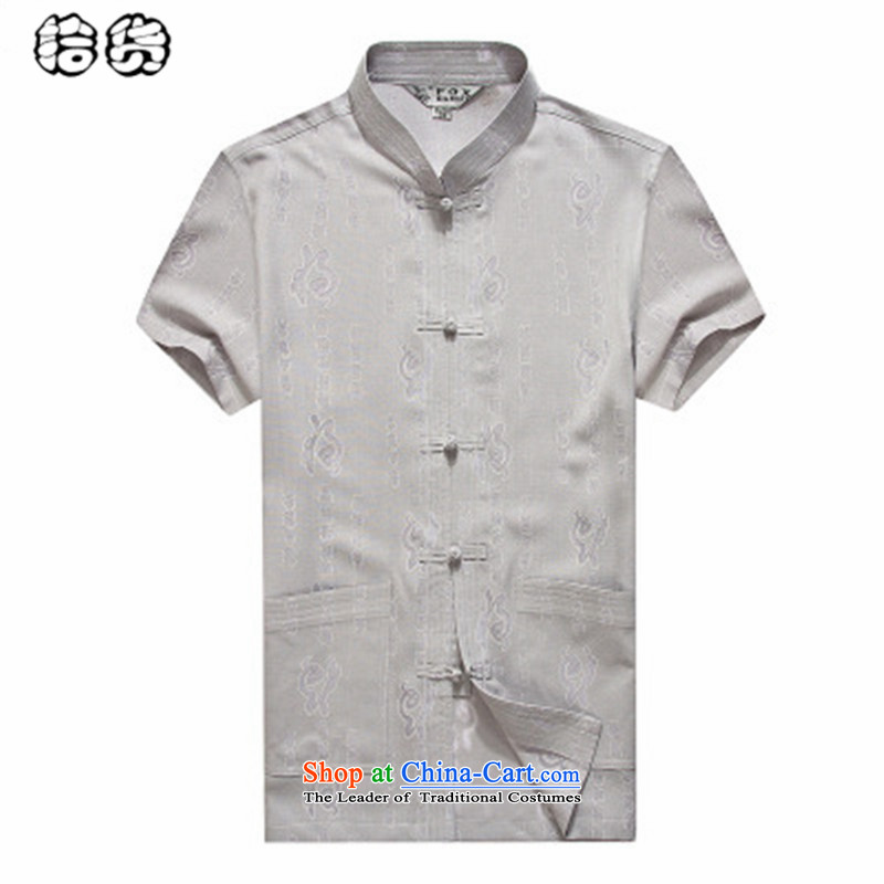 The OSCE, in the summer of 2015, the name of the Tang dynasty older men summer new products short-sleeved shirt with large middle-aged loose linen more pocket dad summer load white 185 euros (ougening lemonade.) , , , shopping on the Internet