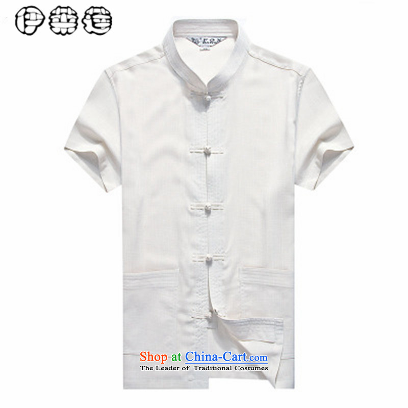 Hirlet Lin Summer 2015) older men's summer Tang dynasty new short-sleeved large middle-aged short-sleeved shirt dad loose fit linen summer yellow 165, Electrolux Ephraim ILELIN () , , , shopping on the Internet