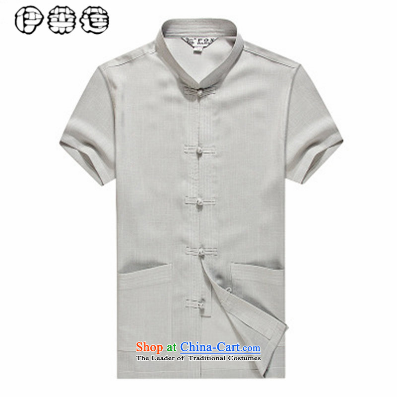 Hirlet Lin Summer 2015) older men's summer Tang dynasty new short-sleeved large middle-aged short-sleeved shirt dad loose fit linen summer yellow 165, Electrolux Ephraim ILELIN () , , , shopping on the Internet