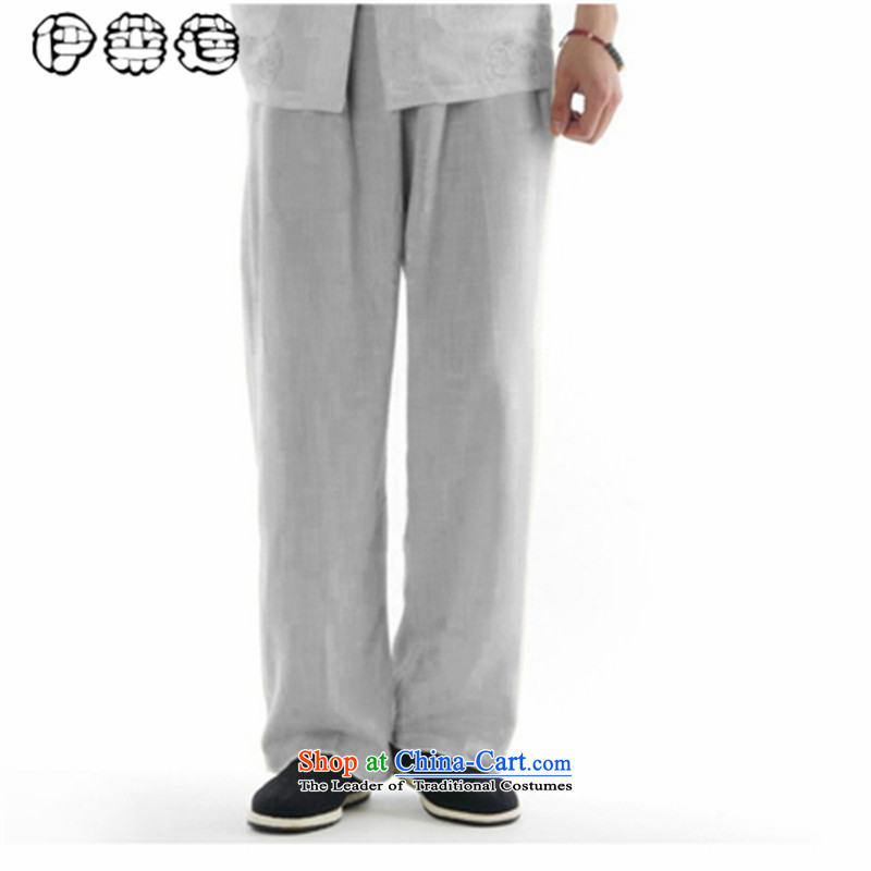 Hirlet Wu Xia), 2015 men Tang dynasty China wind relaxd casual pants larger linen pants cotton linen pants meditation trousers with light gray 30 father Eli Ephraim ILELIN () , , , shopping on the Internet