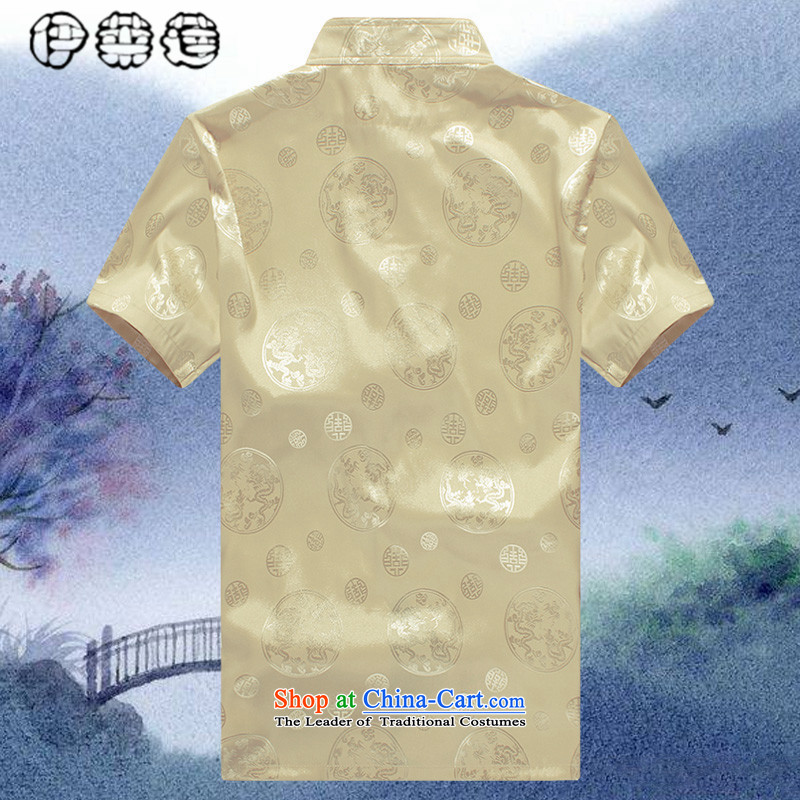 Hirlet Wu Xia Men, 2015 Tang Dynasty Package for the elderly father short-sleeved men loose clothing with larger elderly grandparents summer China wind possession of blue聽175 Yele Ephraim ILELIN () , , , shopping on the Internet
