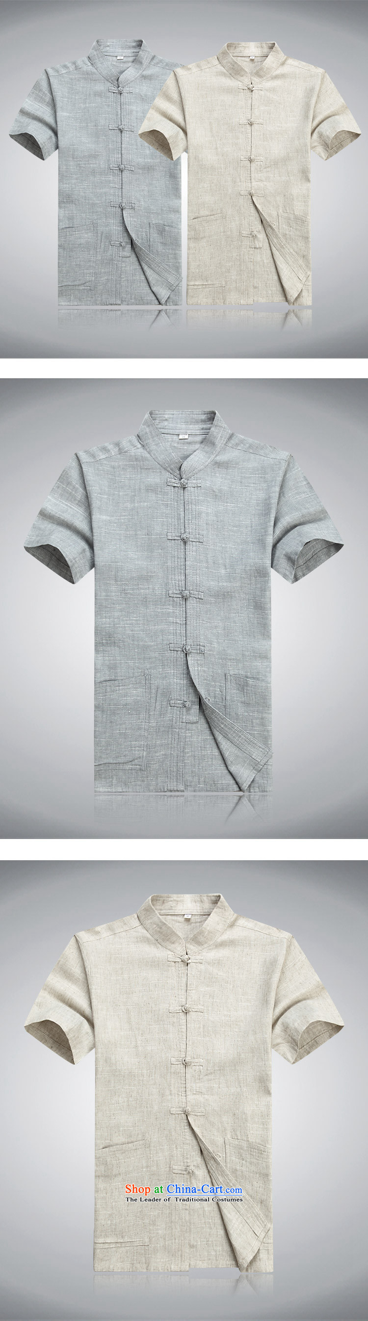 Top Luxury Han-summer men Tang Dynasty Package short-sleeved of older persons in the linen Tang Dynasty Package Version relaxd men father