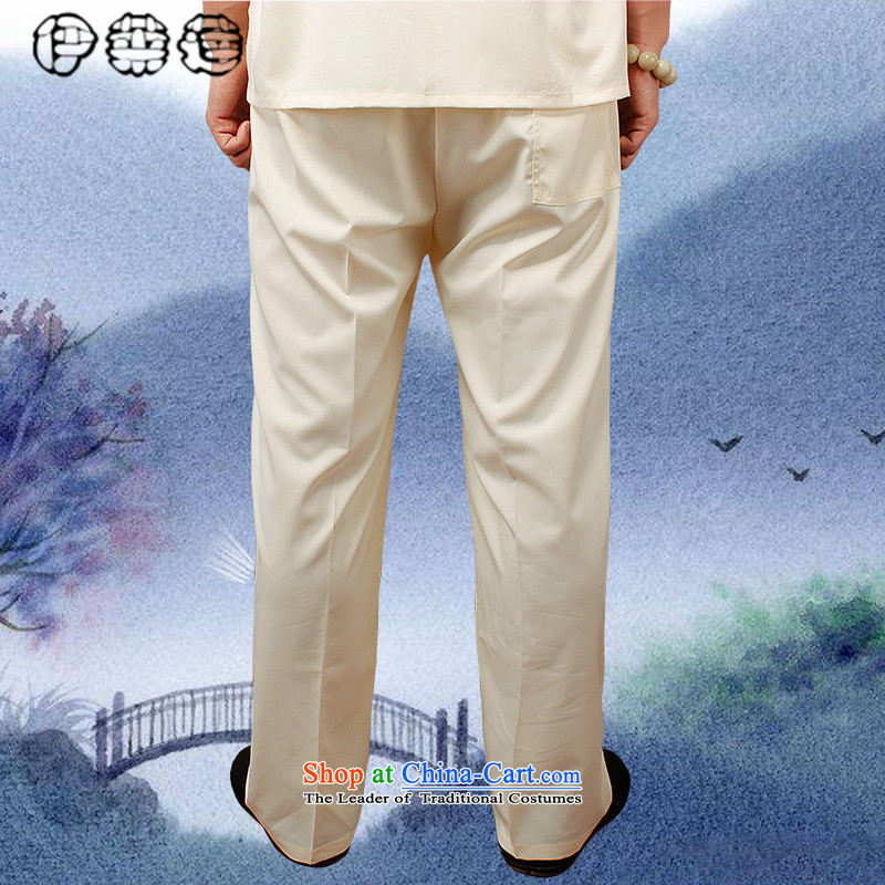 Hirlet summer 2015, Tang Lin pants older summer knitting cloth elastic long trousers and Tai Chi practitioners large loose trousers breathable older casual pants red XXXL, Yele Ephraim ILELIN () , , , shopping on the Internet