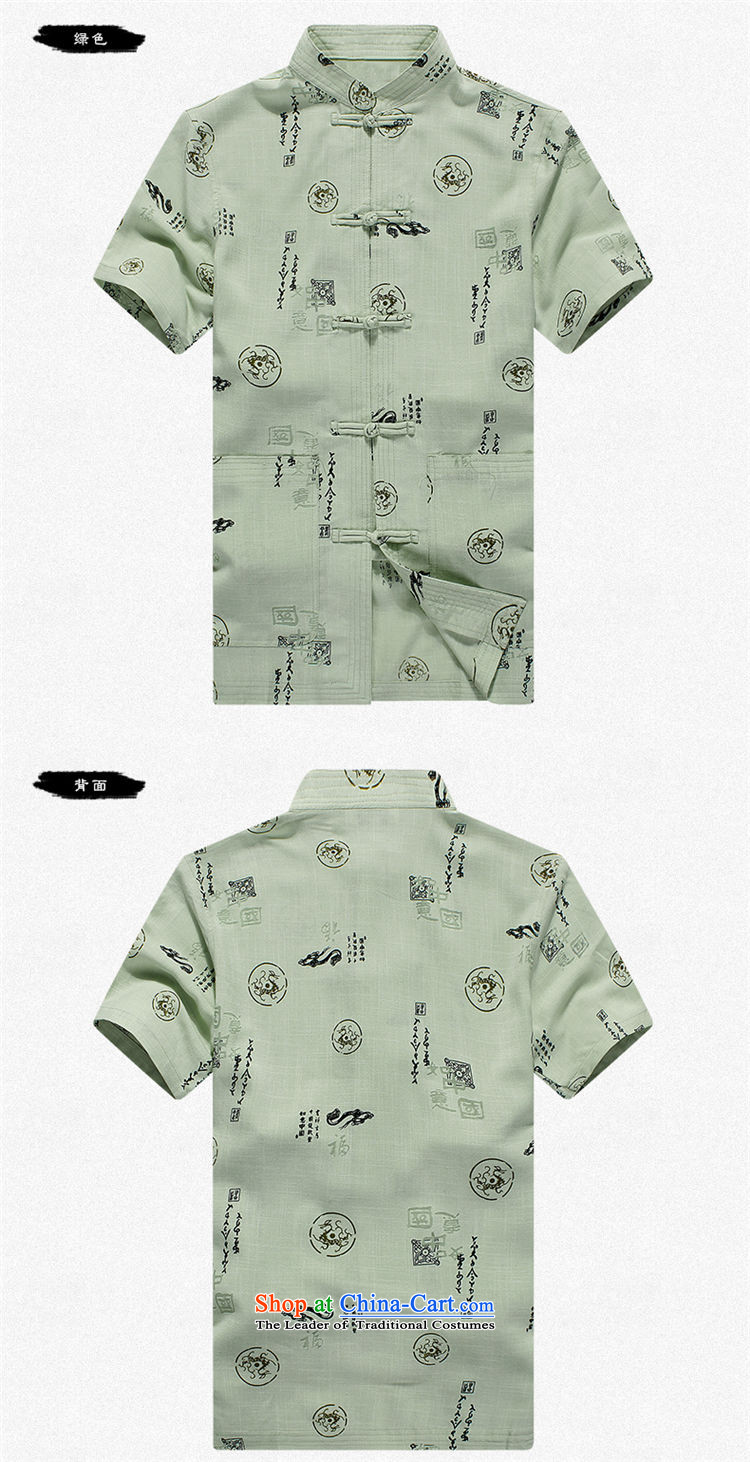 Hirlet 2015 summer youth, Lin summer cotton linen Tang dynasty male short-sleeved retro wind up the clip relaxd casual hand printing larger T-shirt and Tang dynasty white 170 pictures, prices, brand platters! The elections are supplied in the national character of distribution, so action, buy now enjoy more preferential! As soon as possible.