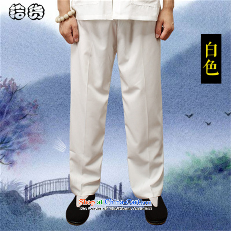 The 2015 summer, pickup men trousers China wind male Tang Dynasty Large loose trousers summer Chinese men's trousers, comfort and breathability and simple Han-beige XL, pickup (shihuo) , , , shopping on the Internet