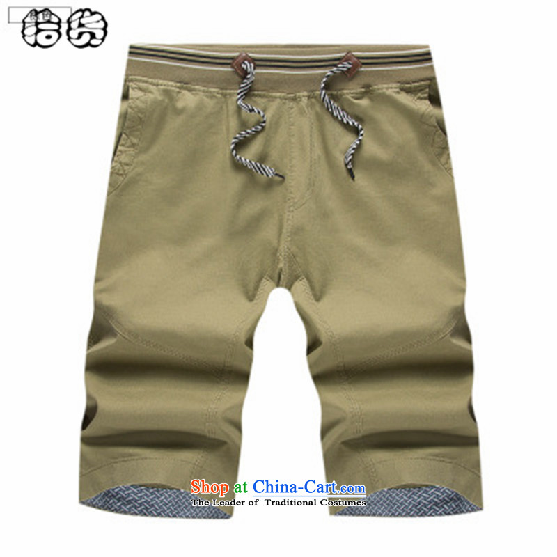 The 2015 summer, pickup middle-aged men's shorts relaxd lounge with a straight shorts in elderly men in pure cotton pants beach shorts Large Cyan XXL, pickup (shihuo) , , , shopping on the Internet