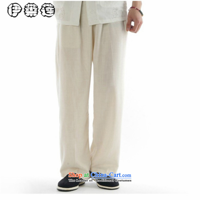 Hirlet Lin 2015 Summer men Tang dynasty summer pants for larger elasticated relaxd middle-aged waistband trousers washable work trousers father Tang pants down white 31, Electrolux Ephraim ILELIN () , , , shopping on the Internet