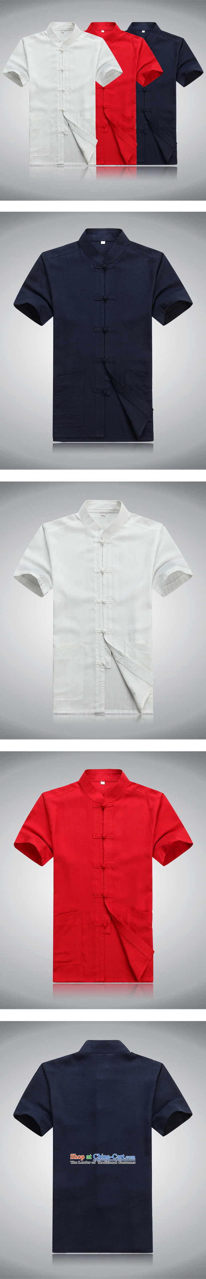Tang Dynasty men short-sleeved spring and summer load of older persons in the Tang dynasty linen short-sleeved cotton linen jogs casual Kit Han-kung fu shirt White M picture, prices, brand platters! The elections are supplied in the national character of distribution, so action, buy now enjoy more preferential! As soon as possible.