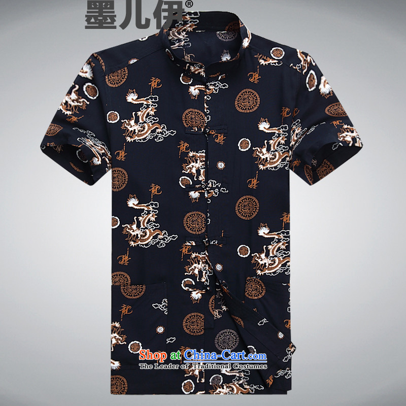 2015 new hands-free hot half-sleeved shirt collar men short-sleeved Tang dynasty ladyXXXL color