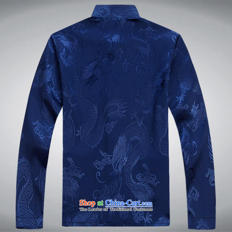 Hundreds of brigade bailv summer Stylish slim, collar comfortable long-sleeved tray clip leisure wears blue XL,MEROPIA,,, shopping on the Internet