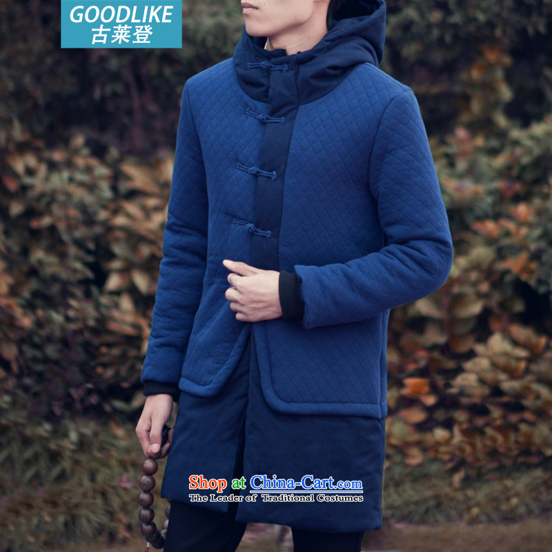 Goulley Log 2015 Tang Dynasty Chinese tunic larger ãþòâ male China wind up the clip leisure ethnic No. 1 cotton coat Navy ), goulley catty XXL(150-160 log (GODLIKE) , , , shopping on the Internet