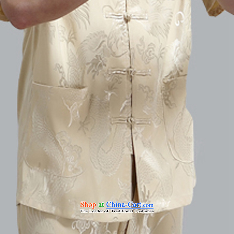 Kanaguri mouse summer Tang dynasty men short-sleeved Tang Dynasty Package to increase in the number of older people Han-dress code blue XXXL, kanaguri mouse (JINLISHU) , , , shopping on the Internet