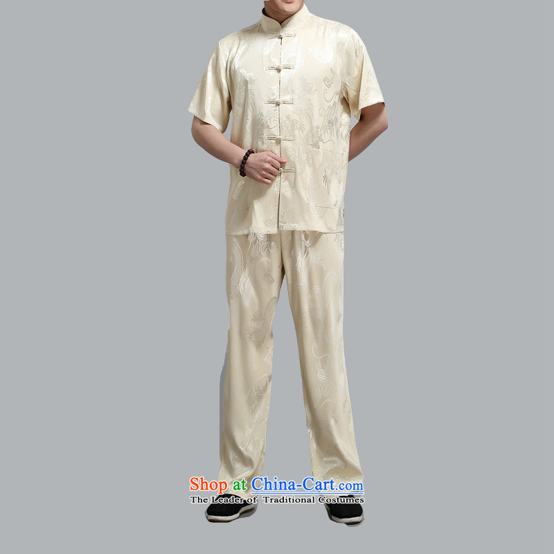 Kanaguri mouse men's short-sleeved in Tang Dynasty older summer T-shirts of older persons in the summer China wind men Tang Dynasty Package Gold , L kanaguri mouse (JINLISHU) , , , shopping on the Internet