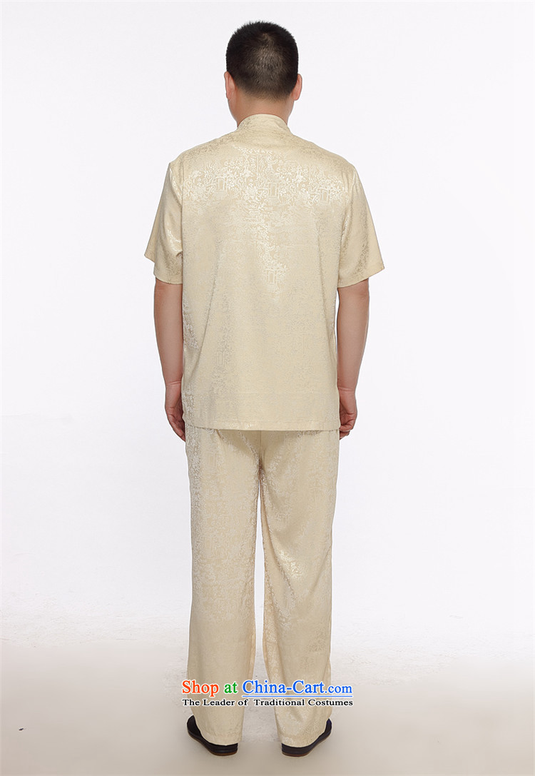 Beijing New OSCE Tang dynasty male short-sleeved Tang dynasty in older kit ethnic elderly clothes summer morning workout grandpa services white L picture, prices, brand platters! The elections are supplied in the national character of distribution, so action, buy now enjoy more preferential! As soon as possible.