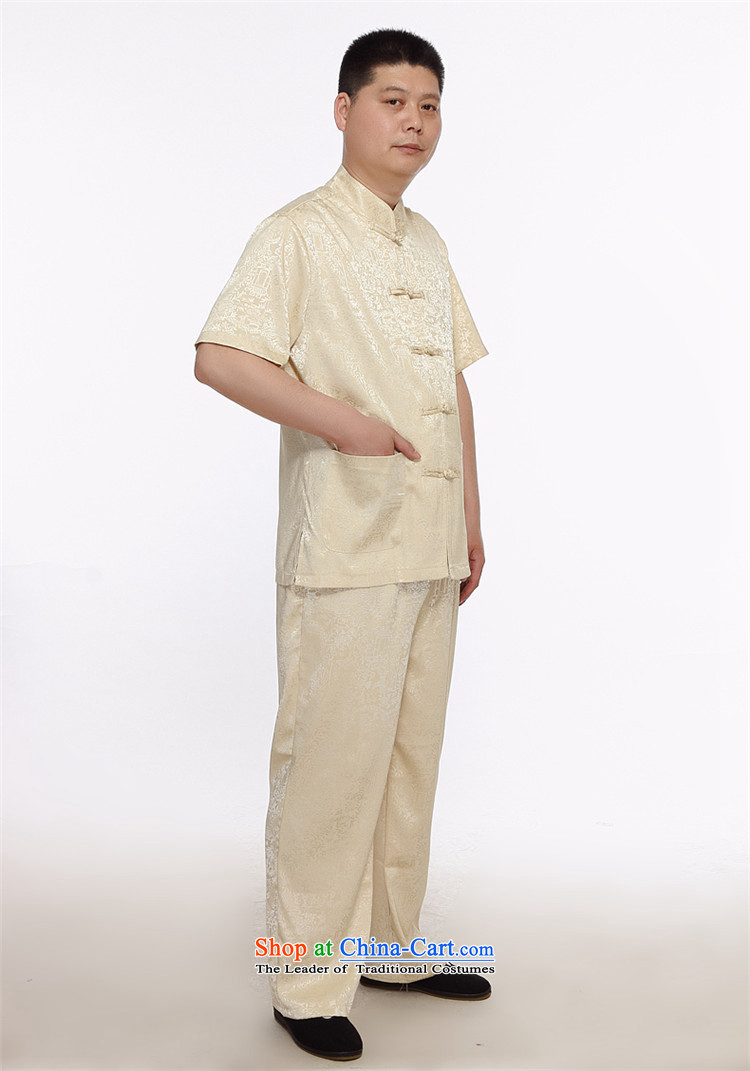 Summer men Tang dynasty short-sleeve kit Chinese national wind in leisure older Han-Tang dynasty blue M picture, prices, brand platters! The elections are supplied in the national character of distribution, so action, buy now enjoy more preferential! As soon as possible.