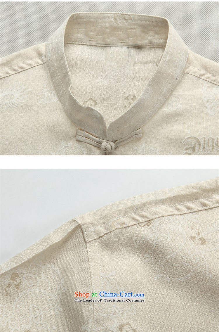 The elderly in the OSCE kyung man cotton linen short-sleeved Tang Dynasty