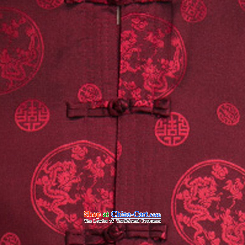 Mr Ronald New China wind ascendant of the Tang dynasty jogs men short-sleeve packaged upmarket older along the River During the Qingming Festival  of ethnic shirt red 165, a set of Hei concentric , , , shopping on the Internet