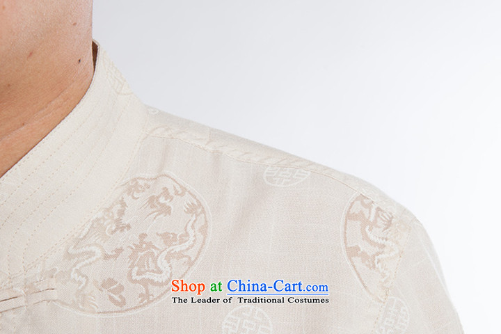 2015 New Tang Dynasty Xia Men's older cotton linen Tang Dynasty Short-Sleeve Men with white 185 pictures Daddy, prices, brand platters! The elections are supplied in the national character of distribution, so action, buy now enjoy more preferential! As soon as possible.
