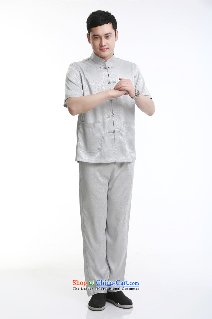 2015 new half sleeve collar male summer improvement of ethnic Chinese male short-sleeved Tang Dynasty set of 180 pictures, beige price, brand platters! The elections are supplied in the national character of distribution, so action, buy now enjoy more preferential! As soon as possible.