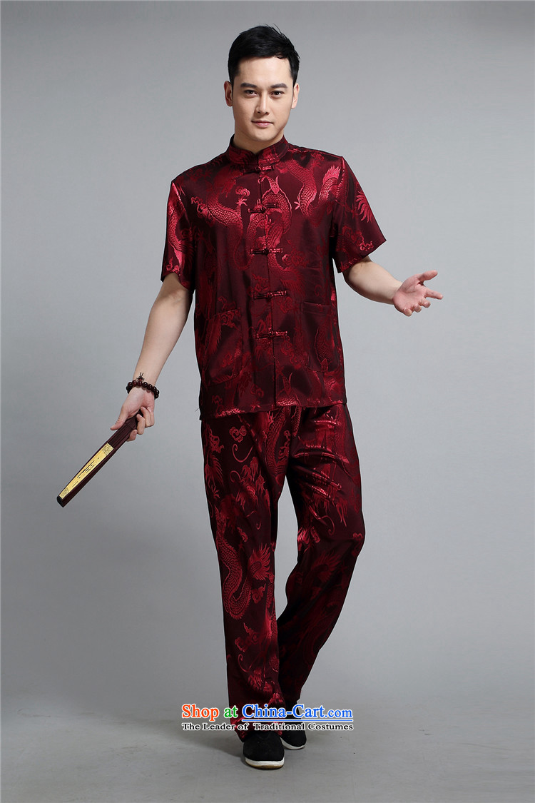 Beijing New European men short-sleeve kit in the Tang dynasty older summer very casual Tai Lung short-sleeved shirt large red T-shirt XXL/180 picture, prices, brand platters! The elections are supplied in the national character of distribution, so action, buy now enjoy more preferential! As soon as possible.