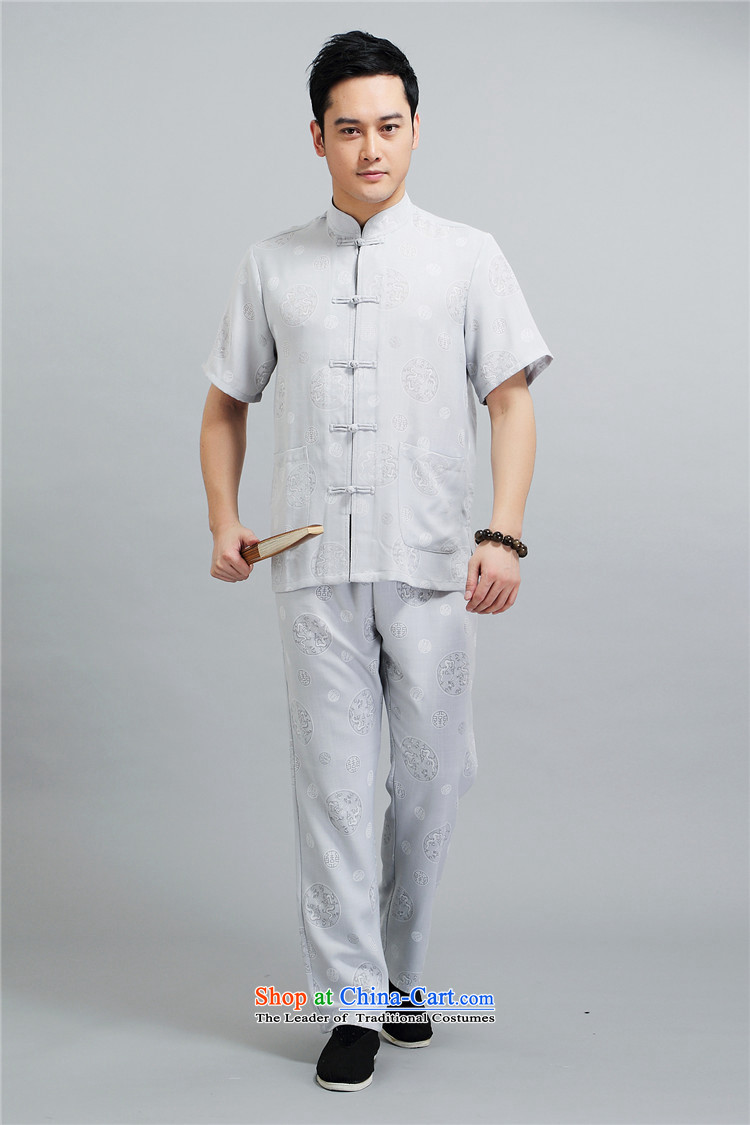 Beijing Summer Europe New Ma round dragon short-sleeve packaged in Tang Dynasty older men relaxd casual shirt cotton linen clothes XL/175 rice white picture, prices, brand platters! The elections are supplied in the national character of distribution, so action, buy now enjoy more preferential! As soon as possible.