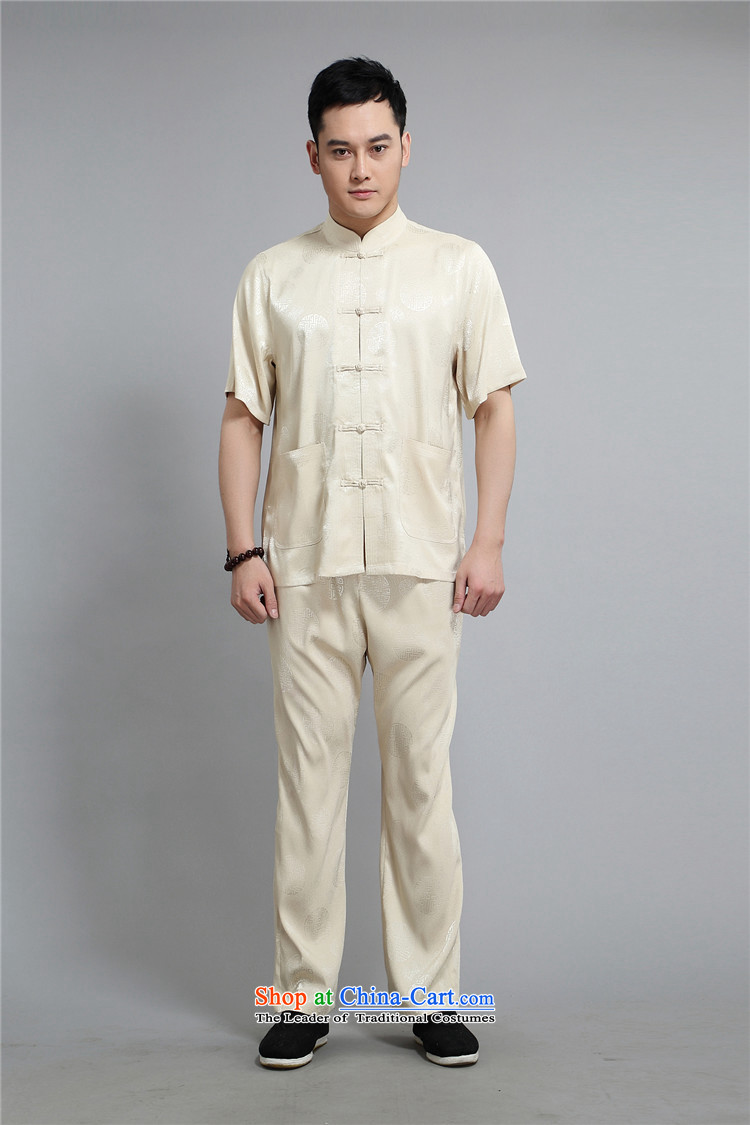 The elderly in the OSCE, Putin short-sleeve kit Tang dynasty men casual Chinese Mock-Neck Shirt clip half-Shirt Light Gray 4XL/190 picture, prices, brand platters! The elections are supplied in the national character of distribution, so action, buy now enjoy more preferential! As soon as possible.