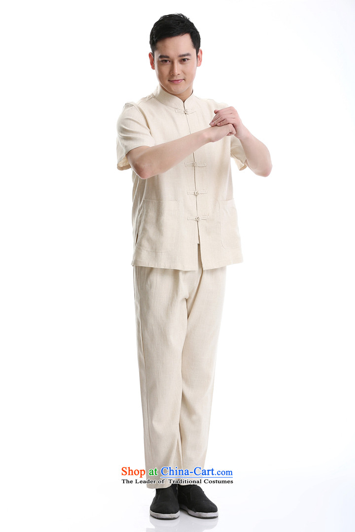 In 2015 a new summer, older men, short-sleeved Tang Dynasty Han-leisure liberal Chinese tunic collar men Tang Dynasty Package Set of beige , prices, PHOTO 175 brand platters! The elections are supplied in the national character of distribution, so action, buy now enjoy more preferential! As soon as possible.