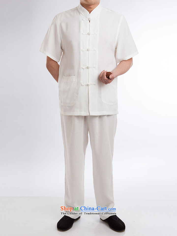 Tang Dynasty Package Short-Sleeve Men linen tai chi services cotton linen flax martial arts services practice suits meditation ball-service leisure Tang blouses men kit half sleeve white men 170 pictures, prices, brand platters! The elections are supplied in the national character of distribution, so action, buy now enjoy more preferential! As soon as possible.