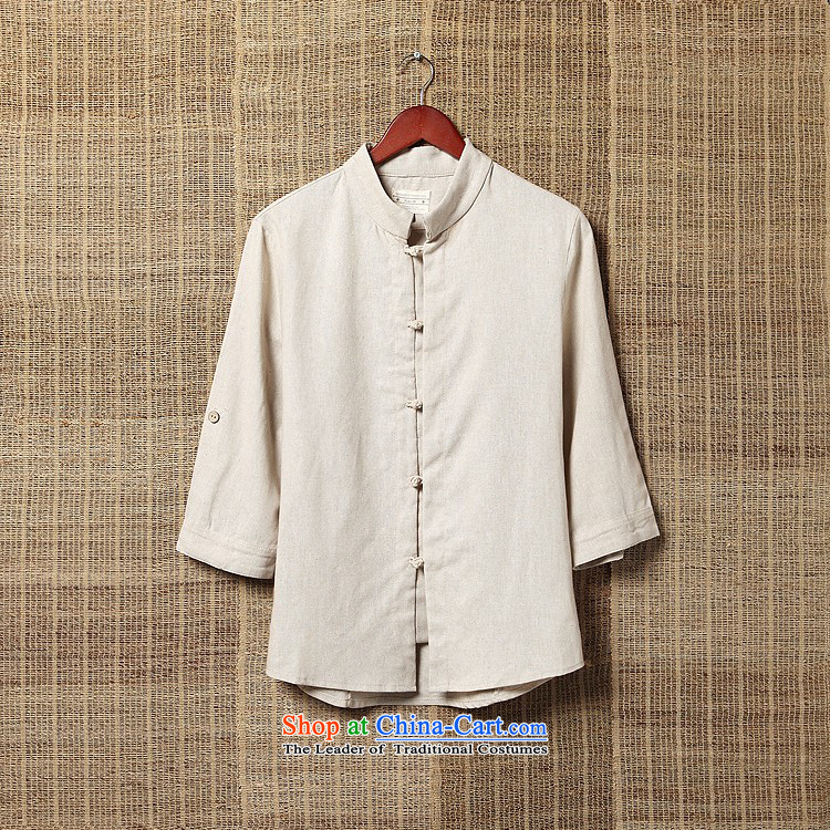 Dan Jie Shi Autumn Chinese Wind men casual shirts in large flows of linen with solid color shirt Tang cotton linen collar men olive L picture, prices, brand platters! The elections are supplied in the national character of distribution, so action, buy now enjoy more preferential! As soon as possible.